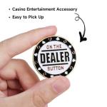 GSE Games & Sports Expert Metal Small Blind, Big Blind, Dealer Button - Set of 3 Professional Texas Hold‘em Poker Button for Gambling Card Games, Poker Nights, Tournaments