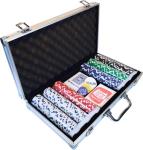 Fat Cat 11.5 Gram Texas Hold 'em Claytec Poker Chip Set with Aluminum Case, 300 Striped Dice Chips