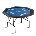 Poker Table with Collapsible Legs, Water-Resistant Cushioned Rail Casino Gaming Table