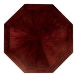 Furniture of America Deaton 48" x 48" Traditional 8-Sided Octagon-Shaped Wood Gaming Table with Inter-Changeable Top, Cupholder, Pedestal Legs, Assembly Required, in Cherry Finish