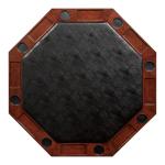 Furniture of America Deaton 48" x 48" Traditional 8-Sided Octagon-Shaped Wood Gaming Table with Inter-Changeable Top, Cupholder, Pedestal Legs, Assembly Required, in Cherry Finish