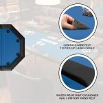 Poker Table with Collapsible Legs, Water-Resistant Cushioned Rail Casino Gaming Table