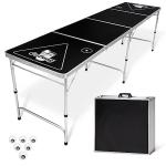 GoPong 8 Foot Portable Beer Pong / Tailgate Tables (Black, Football, American Flag, or Custom Dry Erase)