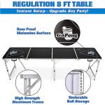 GoPong 8 Foot Portable Beer Pong / Tailgate Tables (Black, Football, American Flag, or Custom Dry Erase)