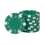 Fat Cat 11.5 Gram Texas Hold 'em Claytec Poker Chip Set with Aluminum Case, 300 Striped Dice Chips