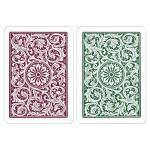 Copag 1546 Design 100% Plastic Playing Cards, Poker Size (Standard) Green/Burgundy (Regular Index, 1 Set)