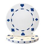 Brybelly 50 Suited 11.5 Gram Poker Chips (White)