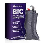 Toker Poker - Bic Lighter Case Multi Tool 2.0 - Black, All Inclusive Tool for Camping and Other