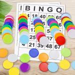 YEXPRESS 500 Pieces Plastic Poker Chips, Poker Card Game Chips Bulk, Counting Discs Markers for Learning Math Counting, Game Play, 37mm/10 Colors