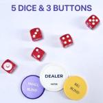 HEITOK 300-Piece Numbered Poker Chip Set – 11.5g Heavyweight Casino Style Chips with Denominations – Complete Texas Hold’em Kit with Aluminum Case, Decks & Dice for Beginners & Family Game Night