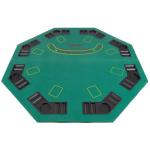 Folding Poker Table Top – 48-Inch Solid Wood Topper – Space for 8 Players – Blackjack Table with Built-In Cupholders and Chip Trays by Trademark Poker