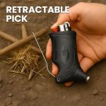 Toker Poker - Bic Lighter Case Multi Tool 2.0 - Black, All Inclusive Tool for Camping and Other