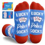 HAPPYPOP Lucky Poker Gifts for Men - Gambling Gifts for Gambler, Las Vegas Casino Money Socks