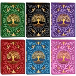 Playing Cards 6 Pack, 6 Decks of Cards, Playing Cards Bulk, Large Print Playing Card for Family Game Night,Blackjack,Poker,Pinochle,Bridge,Canasta,Holiday Party Card Games, 6 Unique Colors & Designs