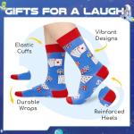 HAPPYPOP Lucky Poker Gifts for Men - Gambling Gifts for Gambler, Las Vegas Casino Money Socks