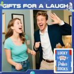 HAPPYPOP Lucky Poker Gifts for Men - Gambling Gifts for Gambler, Las Vegas Casino Money Socks