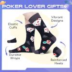 sockfun Funny Poker Gifts for Men - Gambling Casino Las Vegas Gifts for Players, Gambling Socks