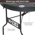 RAYKEEP 71 Inch Poker Table Foldable, 8 Player Folding Poker Tables w/Collapsible Legs, Casino Grade Felt, Padded Rails and Cup Holders, Portable Poker Table for Texas Holdem Poker and Blackjack