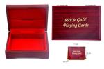 FREE SHIP DEAL Luxury 24K Gold Foil Poker Playing Cards with Wooden Box Waterproof Cards for Party -Camping - Birthday Gift and Card Decks Game