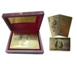 FREE SHIP DEAL Luxury 24K Gold Foil Poker Playing Cards with Wooden Box Waterproof Cards for Party -Camping - Birthday Gift and Card Decks Game