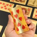 FREE SHIP DEAL Luxury 24K Gold Foil Poker Playing Cards with Wooden Box Waterproof Cards for Party -Camping - Birthday Gift and Card Decks Game