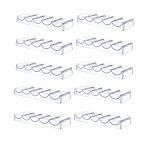 SEETOOOGAMES Poker Chip Tray Rack - Clear Acrylic Casino Chip Holder - Chips Storage Display Case for Texas Hold'em, Blackjack, Gambling, Poker Clubs, Parties or Home Casino Nights - 10 Pack