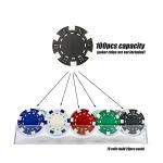 SEETOOOGAMES Poker Chip Tray Rack - Clear Acrylic Casino Chip Holder - Chips Storage Display Case for Texas Hold'em, Blackjack, Gambling, Poker Clubs, Parties or Home Casino Nights - 10 Pack