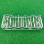 SEETOOOGAMES Poker Chip Tray Rack - Clear Acrylic Casino Chip Holder - Chips Storage Display Case for Texas Hold'em, Blackjack, Gambling, Poker Clubs, Parties or Home Casino Nights - 10 Pack