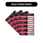 Pack of 4 Poker Hand Rankings Chart - Poker Rules Cheat Sheet Cards | Poker Hands Ranking Card for Quick Reference | Poker Hand Ranking Guide for Beginners | Poker Cheat Sheet for Texas Hold'em