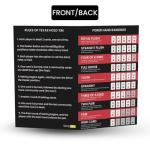 Pack of 4 Poker Hand Rankings Chart - Poker Rules Cheat Sheet Cards | Poker Hands Ranking Card for Quick Reference | Poker Hand Ranking Guide for Beginners | Poker Cheat Sheet for Texas Hold'em