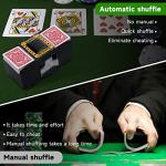Unniweei Automatic Card Shuffler 1-2 Decks, Battery-Operated Electric Shuffler, Casino Card Game for Poker, Home Card Game, UNO, Phase10, Texas Hold'em, Blackjack, Home Party Club Game