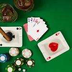 Amylove 2 Pcs Cool Ashtray Creative Poker Ceramic Cigarette Ashtray for Stoners Ceramic Poker Cigarette Accessories for Home Office Stoner Room Decor Men Women Gift Supplies