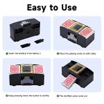 Unniweei Automatic Card Shuffler 1-2 Decks, Battery-Operated Electric Shuffler, Casino Card Game for Poker, Home Card Game, UNO, Phase10, Texas Hold'em, Blackjack, Home Party Club Game