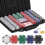 LUOBAO Poker Chips Set,500 Pcs Poker Chips for Texas Holdem ,Blackjack Poker Games,Pokeno Gambling Chips Kit Casino Chip for Texas Hold em,11.5g Clay Poker Set Briefcase,Black Jack Chips Set with Case
