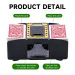 Unniweei Automatic Card Shuffler 1-2 Decks, Battery-Operated Electric Shuffler, Casino Card Game for Poker, Home Card Game, UNO, Phase10, Texas Hold'em, Blackjack, Home Party Club Game