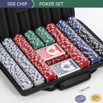 LUOBAO Poker Chips Set,500 Pcs Poker Chips for Texas Holdem ,Blackjack Poker Games,Pokeno Gambling Chips Kit Casino Chip for Texas Hold em,11.5g Clay Poker Set Briefcase,Black Jack Chips Set with Case