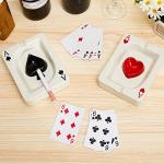 Amylove 2 Pcs Cool Ashtray Creative Poker Ceramic Cigarette Ashtray for Stoners Ceramic Poker Cigarette Accessories for Home Office Stoner Room Decor Men Women Gift Supplies