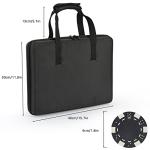 LUOBAO Poker Chips Set,500 Pcs Poker Chips for Texas Holdem ,Blackjack Poker Games,Pokeno Gambling Chips Kit Casino Chip for Texas Hold em,11.5g Clay Poker Set Briefcase,Black Jack Chips Set with Case