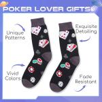 sockfun Funny Poker Gifts for Men - Gambling Casino Las Vegas Gifts for Players, Gambling Socks
