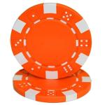 (50) 11.5 Gram Striped Dice Orange Chips