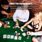 11.5 Gram Bulk Chip Accessories, 10 Pcs Professional Poker Chip, Casino Poker Chips,Clay Composite Casino Poker Chips for Casino Card Games Texas Holdem (5Black+5Blue+5Green+5Red+5White)