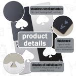 Ace of Spades Bottle Openers, 12Pcs Poker Card Bottle Openers,Credit Card Size Stainless Steel Bottle Opener Card, Beer Bottle Opener for Wallet Pocket Wedding Party Good Gift - Silver/Black