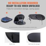 VEVOR 8 Player Poker Table Foldable, Portable Folding Card Board Game Table, Casino Leisure Table, Blackjack Texas Holdem Table with Padded Rails and Stainless Steel Cup Holders,Blue (72 in)