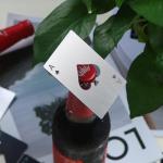 Ace of Spades Bottle Openers, 12Pcs Poker Card Bottle Openers,Credit Card Size Stainless Steel Bottle Opener Card, Beer Bottle Opener for Wallet Pocket Wedding Party Good Gift - Silver/Black