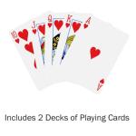 Poker Table Topper - Foldable Texas Hold 'Em Set with Carry Case, 300 Poker Chips, 2 Decks of Cards, and Dealer and Blind Buttons by Trademark Poker