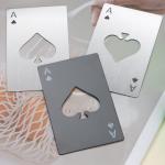 Ace of Spades Bottle Openers, 12Pcs Poker Card Bottle Openers,Credit Card Size Stainless Steel Bottle Opener Card, Beer Bottle Opener for Wallet Pocket Wedding Party Good Gift - Silver/Black