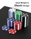 HEITOK 100 Piece Poker Chip Set 11.5g Heavyweight Casino Chips with Denominations Professional Texas Holdem Blackjack Gambling Accessories for Adult Game Night Travel Friendly Storage Box