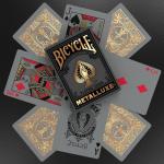 Bicycle Black and Gold Metalluxe Playing Cards – Premium Foil Metalluxe Deck– Classic Poker Size, Collectible Luxury Design, Great for Game Night, Gifting, and Stocking Stuffer