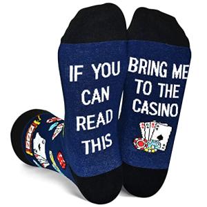 Crazy Casino Dice Poker Socks Lucky Las Vegas Socks Funny Gambling Gifts for Men Women Gamblers