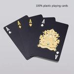 ACELION Waterproof Playing Cards, Plastic Playing Cards, Deck of Cards, Gift Poker (Black Diamond Cards)